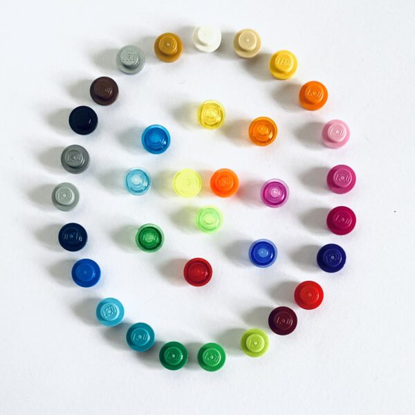 Ohrstecker aus Lego©® Teilen – Handgemachter Schmuck aus echten Bausteinen (1er Rund) – Bild 5